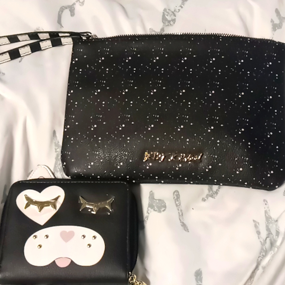 Betsey johnson wallet and wrist bag